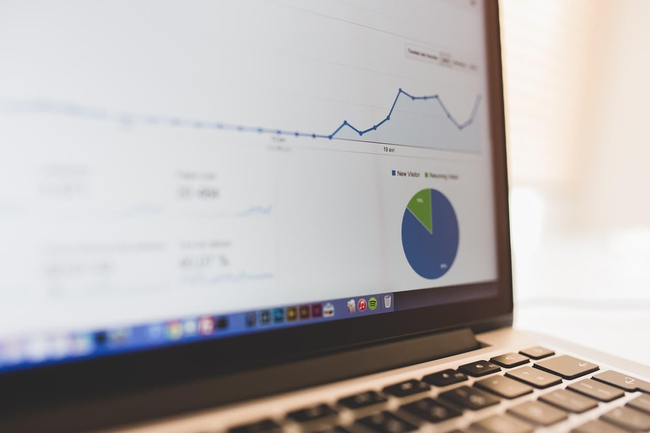 Professional business team analyzing growth data and charts